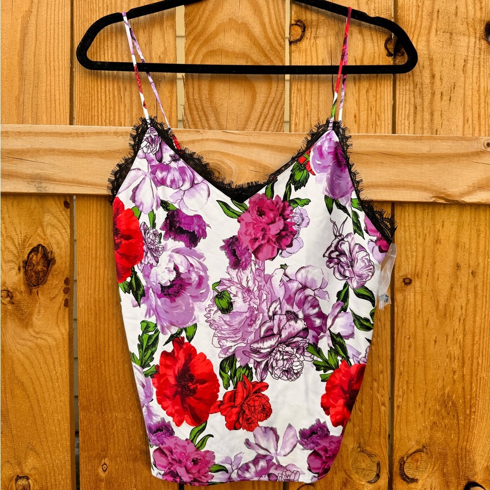 VICTORIA’S SECRET Sexy Floral Lace Trim/Backed Cami